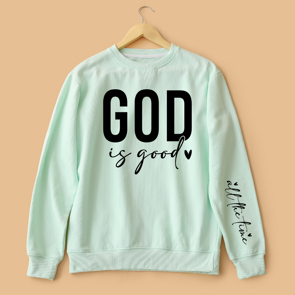 God is Good: Cozy Sweatshirt of Faith